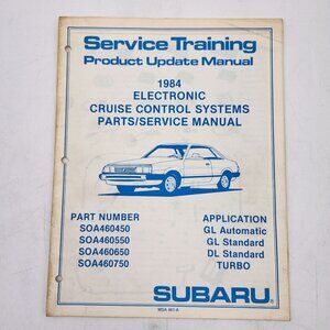 1984 Subaru Electronic Cruise Control Systems Part Service Manual MSA 461-A